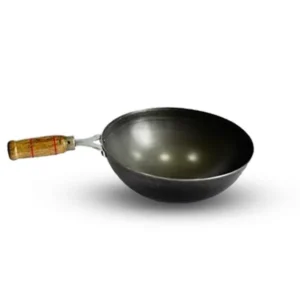 Orgatma Pure Iron Frying Pan with Wooden Handle – Traditional Cooking for a Healthier You